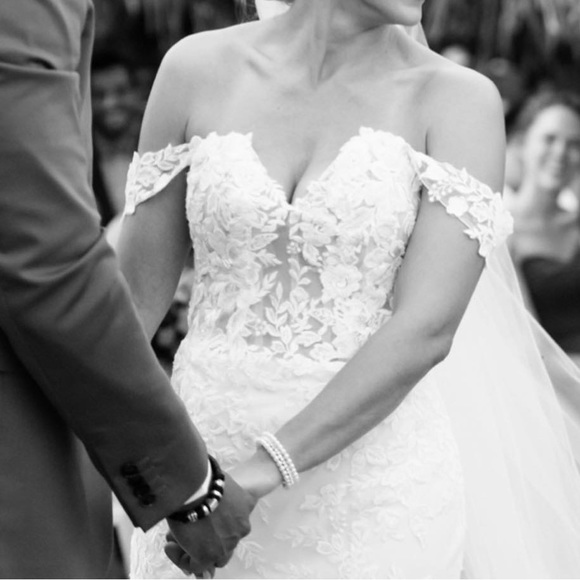 Lilian west wedding gown worn once. Altered bust and length for 5’3” height. - Picture 7 of 7